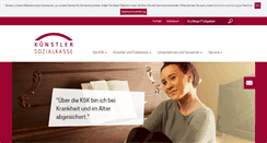 Desktop Screenshot of kuenstlersozialkasse.de